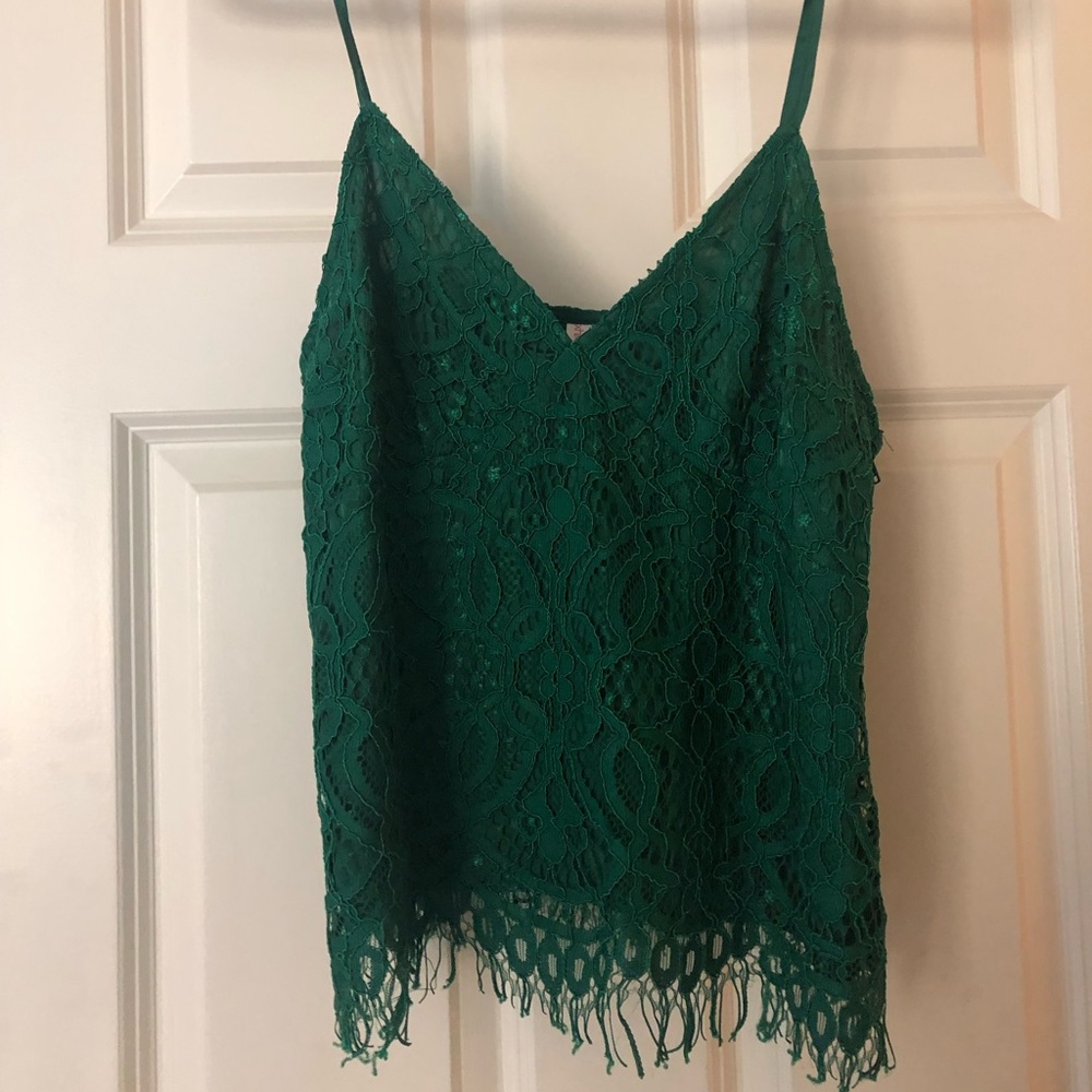 Green Lace Cami